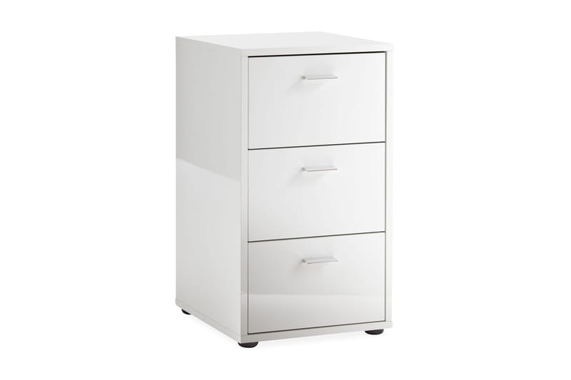 Virginia Up Sängbord 35 cm med Förvaring 3 Lådor - Vit - Möbler - Bord & matgrupp - Avlastningsbord & sidobord - Sängbord & nattduksbord