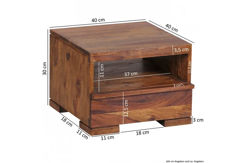 Werdebaugh Sängbord 40 cm - Trä/natur - Möbler - Bord & matgrupp - Avlastningsbord & sidobord - Sängbord & nattduksbord