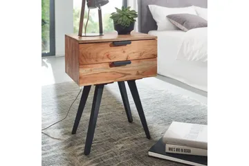 Willowdale Sängbord 47 cm - Brun/Svart - Möbler - Bord & matgrupp - Avlastningsbord & sidobord - Sängbord & nattduksbord