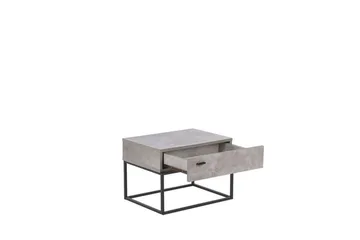Zygmont Sängbord 55 cm med Lådor i Trä - Grå - Möbler - Bord & matgrupp - Avlastningsbord & sidobord - Sängbord & nattduksbord