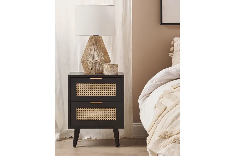 Sängbord Opoco med 2 förvaringslådor - Möbler - Bord & matgrupp - Avlastningsbord & sidobord - Sängbord & nattduksbord