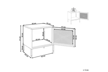 Sängbord Ossett Vit - Vit - Möbler - Bord & matgrupp - Avlastningsbord & sidobord - Sängbord & nattduksbord