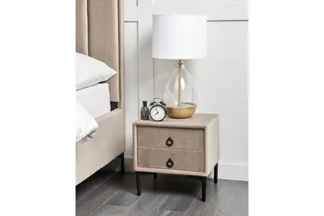 Sängbord Sezanne Beige, grå, svart - Beige, grå, svart - Möbler - Bord & matgrupp - Avlastningsbord & sidobord - Sängbord & nattduksbord