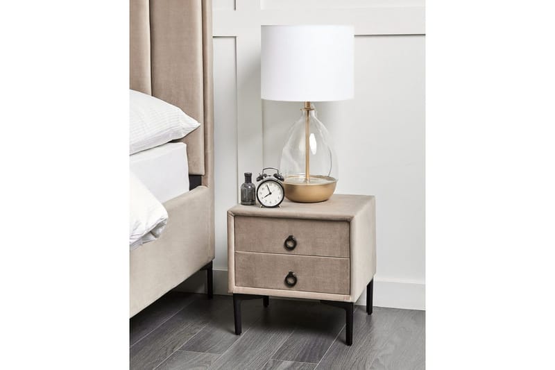 Sängbord Sezanne Beige, grå, svart - Beige, grå, svart - Möbler - Bord & matgrupp - Avlastningsbord & sidobord - Sängbord & nattduksbord