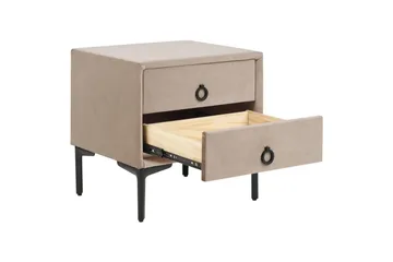 Sängbord Sezanne Beige, grå, svart - Beige, grå, svart - Möbler - Bord & matgrupp - Avlastningsbord & sidobord - Sängbord & nattduksbord