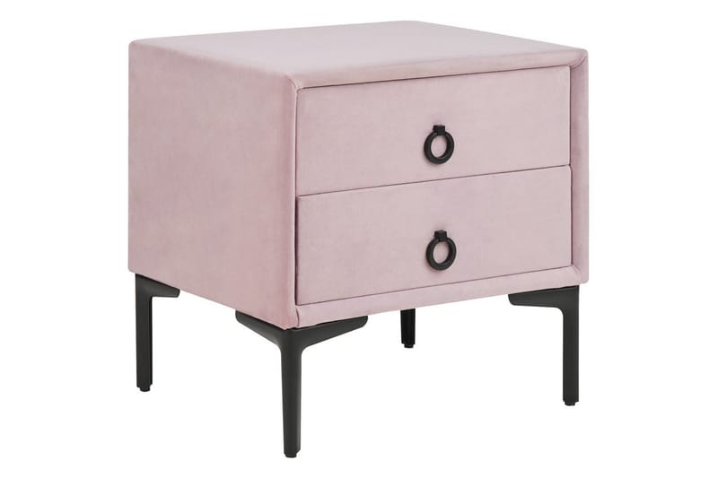 Sängbord Sezanne Rosa, Svart - Rosa, Svart - Möbler - Bord & matgrupp - Avlastningsbord & sidobord - Sängbord & nattduksbord