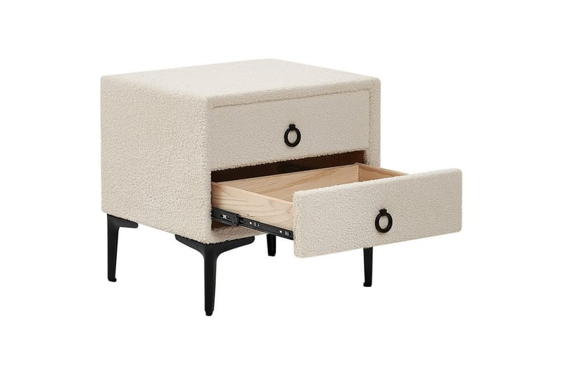 Sängbord Sezanne Vit, Svart - Vit, Svart - Möbler - Bord & matgrupp - Avlastningsbord & sidobord - Sängbord & nattduksbord