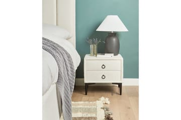 Sängbord Sezanne Vit, Svart - Vit, Svart - Möbler - Bord & matgrupp - Avlastningsbord & sidobord - Sängbord & nattduksbord