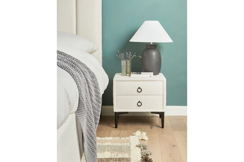 Sängbord Sezanne Vit, Svart - Vit, Svart - Möbler - Bord & matgrupp - Avlastningsbord & sidobord - Sängbord & nattduksbord