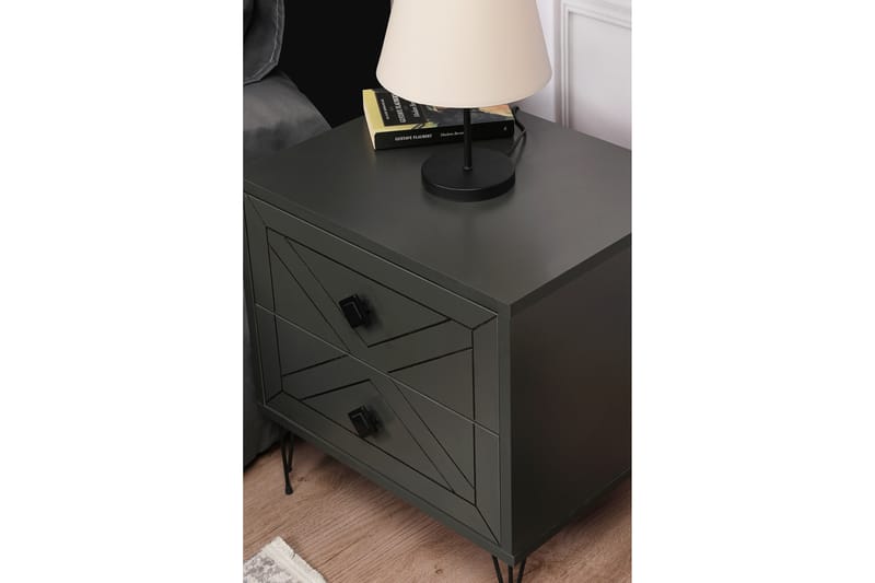 Sängbord Shett 50 cm - Antracit - Sängbord & nattduksbord