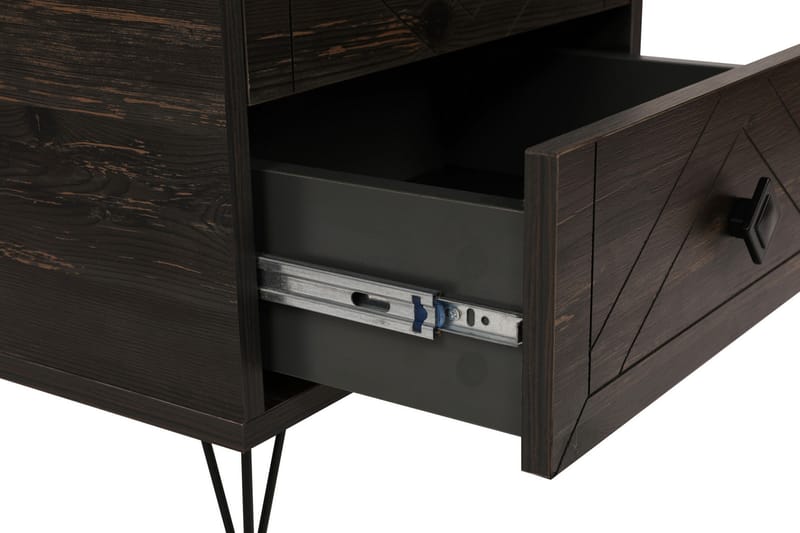 Sängbord Shett 50 cm - Mörkbrun - Sängbord & nattduksbord