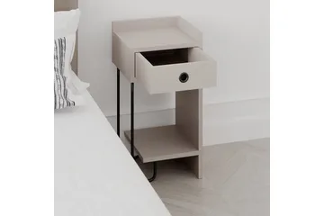 Sirius Sängbord 32x30 cm Ljusbrun - Hanah Home - Möbler - Bord & matgrupp - Avlastningsbord & sidobord - Sängbord & nattduksbord