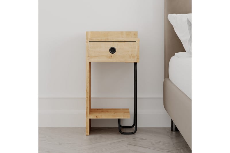 Sängbord Sirius 32x30 cm Ljusbrun - Hanah Home - Möbler - Bord & matgrupp - Avlastningsbord & sidobord - Sängbord & nattduksbord