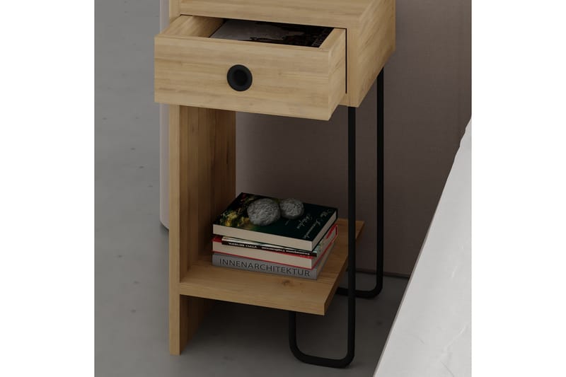 Sängbord Sirius 32x30 cm Ljusbrun - Hanah Home - Möbler - Bord & matgrupp - Avlastningsbord & sidobord - Sängbord & nattduksbord