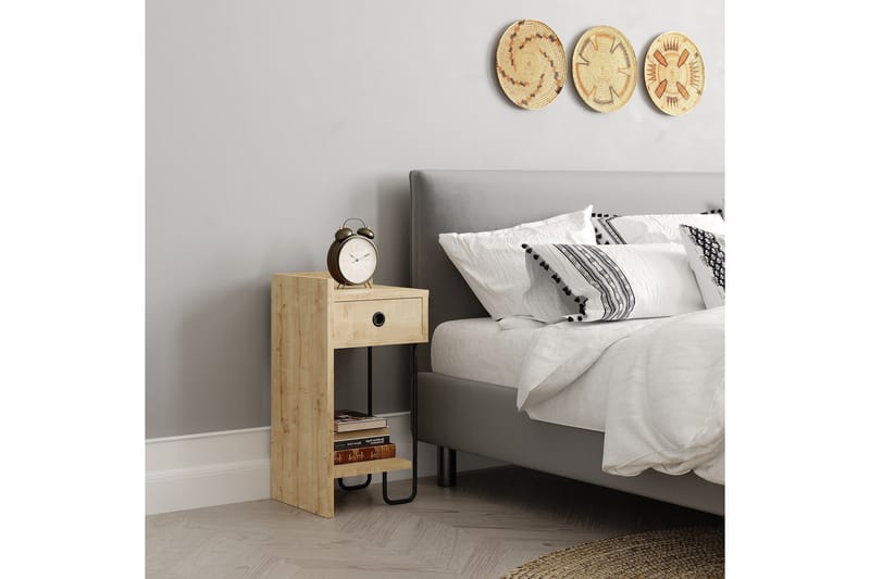 Sängbord Sirius 32x30 cm Ljusbrun - Hanah Home - Möbler - Bord & matgrupp - Avlastningsbord & sidobord - Sängbord & nattduksbord