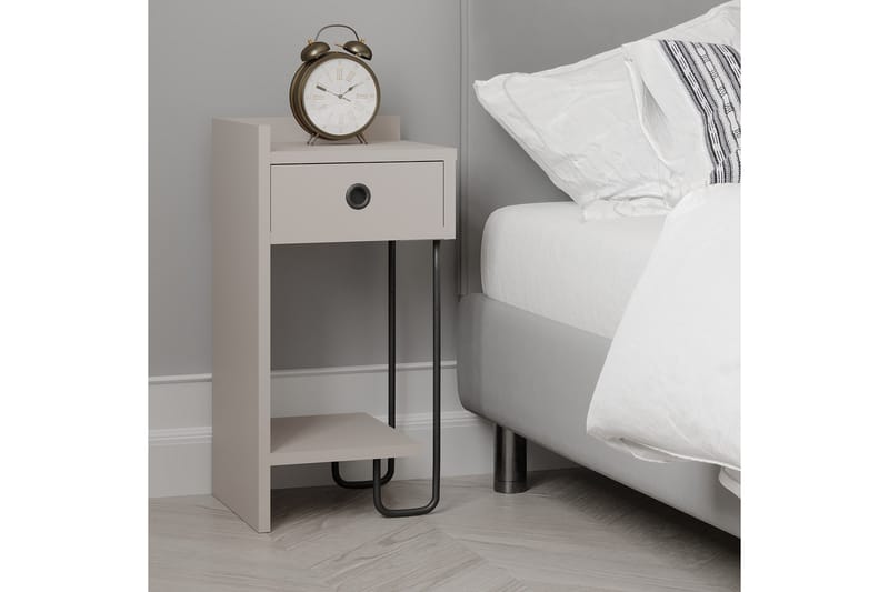 Sängbord Sirius 32x30 cm Ljusbrun - Hanah Home - Möbler - Bord & matgrupp - Avlastningsbord & sidobord - Sängbord & nattduksbord