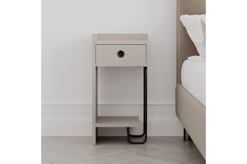 Sängbord Sirius 32x30 cm Ljusbrun - Hanah Home - Möbler - Bord & matgrupp - Avlastningsbord & sidobord - Sängbord & nattduksbord