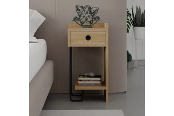 Sirius Sängbord 32x30 cm Ljusbrun - Hanah Home - Möbler - Bord & matgrupp - Avlastningsbord & sidobord - Sängbord & nattduksbord