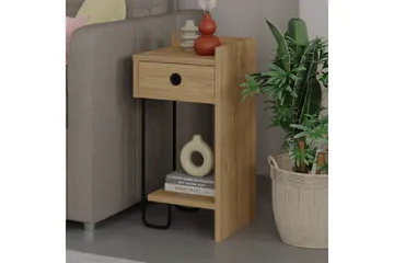 Sirius Sängbord 32x30 cm Ljusbrun - Hanah Home - Möbler - Bord & matgrupp - Avlastningsbord & sidobord - Sängbord & nattduksbord