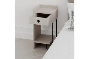 Sirius Sängbord 32x30 cm Ljusbrun - Hanah Home - Möbler - Bord & matgrupp - Avlastningsbord & sidobord - Sängbord & nattduksbord