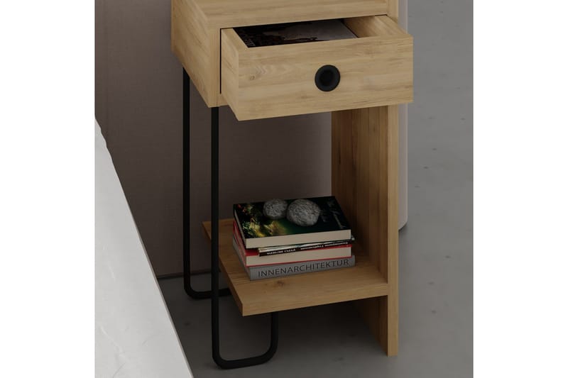 Sirius Sängbord 32x30 cm Ljusbrun - Hanah Home - Möbler - Bord & matgrupp - Avlastningsbord & sidobord - Sängbord & nattduksbord