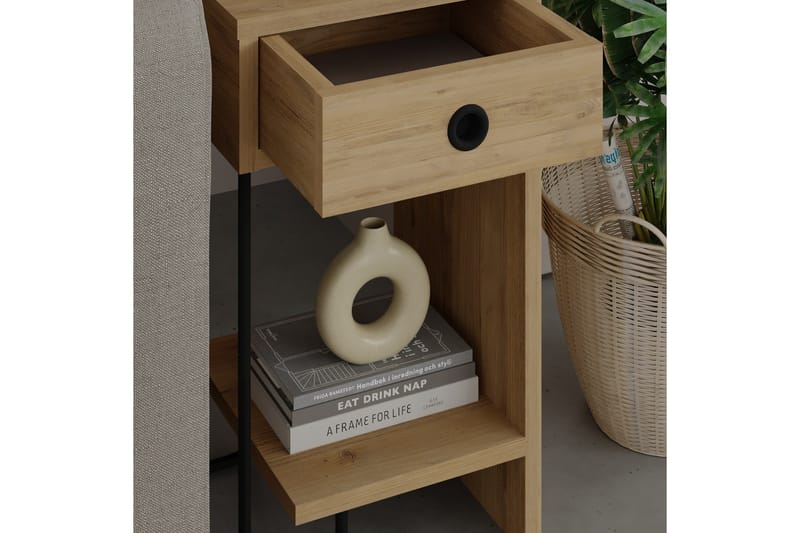 Sirius Sängbord 32x30 cm Ljusbrun - Hanah Home - Möbler - Bord & matgrupp - Avlastningsbord & sidobord - Sängbord & nattduksbord