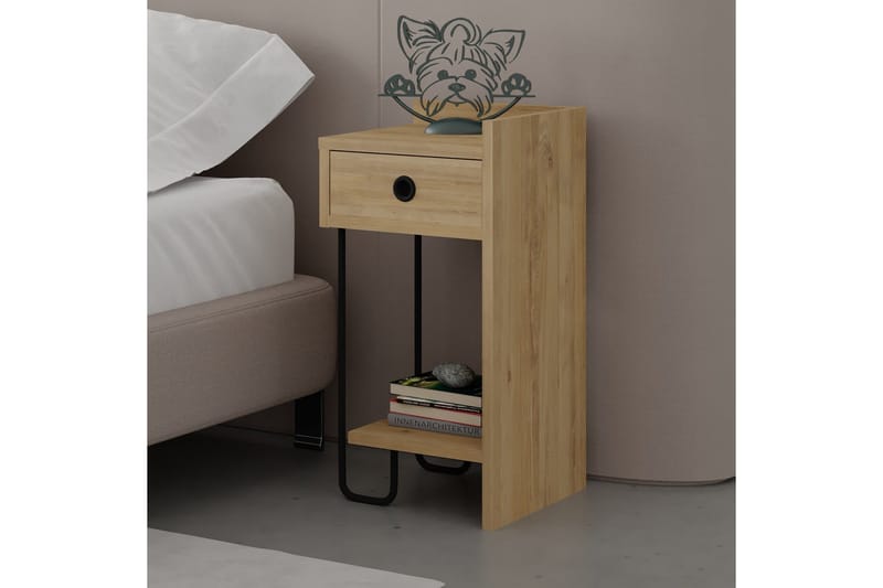 Sirius Sängbord 32x30 cm Ljusbrun - Hanah Home - Möbler - Bord & matgrupp - Avlastningsbord & sidobord - Sängbord & nattduksbord