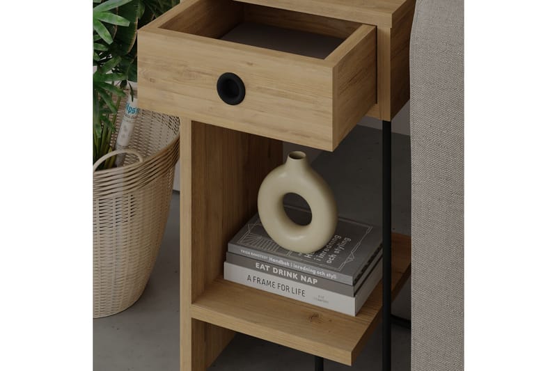 Sirius Sängbord 32x30 cm Ljusbrun - Hanah Home - Möbler - Bord & matgrupp - Avlastningsbord & sidobord - Sängbord & nattduksbord