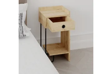 Sirius Sängbord 32x30 cm Ljusbrun - Hanah Home - Möbler - Bord & matgrupp - Avlastningsbord & sidobord - Sängbord & nattduksbord