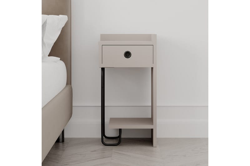 Sirius Sängbord 32x30 cm Ljusbrun - Hanah Home - Möbler - Bord & matgrupp - Avlastningsbord & sidobord - Sängbord & nattduksbord