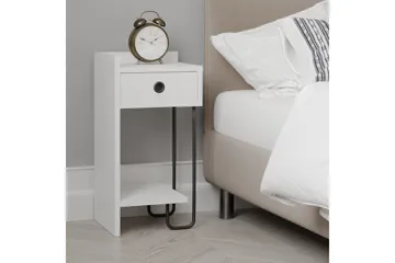 Sirius Sängbord 32x30 cm Vit - Hanah Home - Möbler - Bord & matgrupp - Avlastningsbord & sidobord - Sängbord & nattduksbord