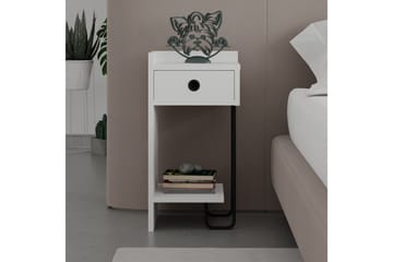 Sirius Sängbord 32x30 cm Vit - Hanah Home - Möbler - Bord & matgrupp - Avlastningsbord & sidobord - Sängbord & nattduksbord