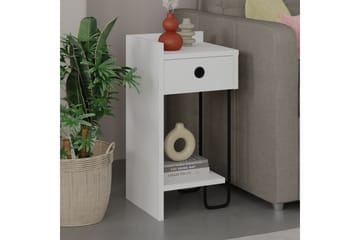 Sängbord Sirius 32x30 cm Vit - Hanah Home - Möbler - Bord & matgrupp - Avlastningsbord & sidobord - Sängbord & nattduksbord