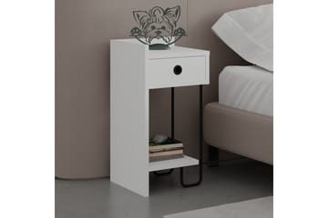 Sängbord Sirius 32x30 cm Vit - Hanah Home - Möbler - Bord & matgrupp - Avlastningsbord & sidobord - Sängbord & nattduksbord