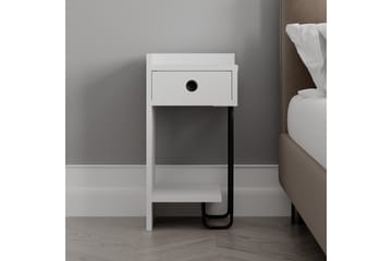 Sängbord Sirius 32x30 cm Vit - Hanah Home - Möbler - Bord & matgrupp - Avlastningsbord & sidobord - Sängbord & nattduksbord