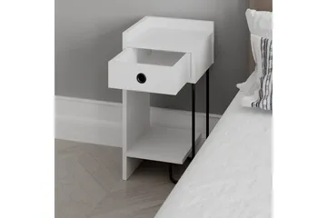 Sirius Sängbord 32x30 cm Vit - Hanah Home - Möbler - Bord & matgrupp - Avlastningsbord & sidobord - Sängbord & nattduksbord