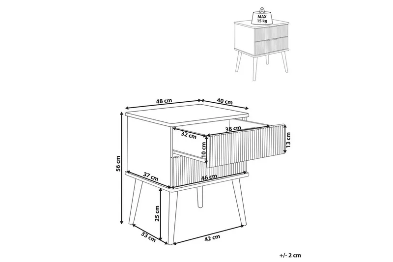 Sängbord Timmins - Möbler - Bord & matgrupp - Avlastningsbord & sidobord - Sängbord & nattduksbord