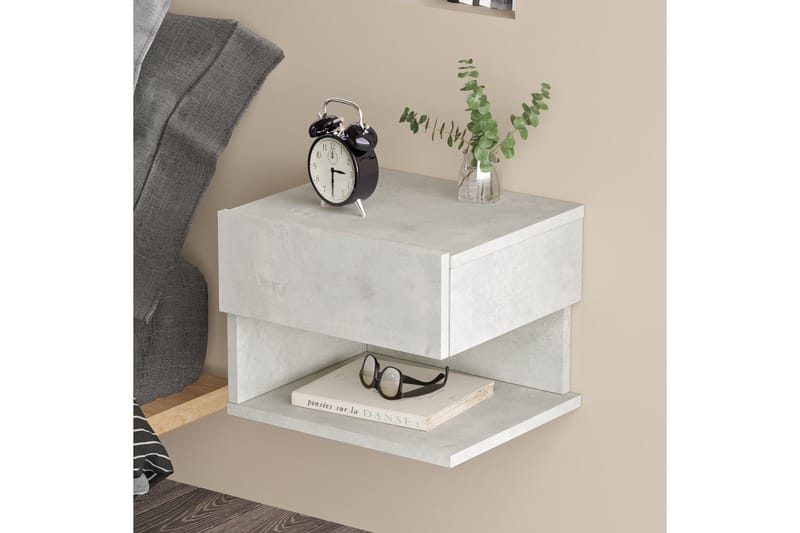 Sängbord Troter 40 cm - Silver - Sängbord & nattduksbord