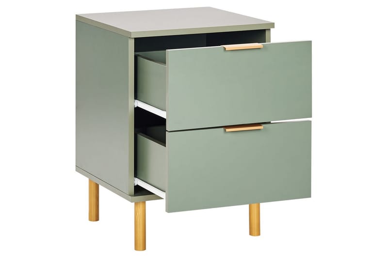 Sängbord Walpole Grön, guld - Grön, guld - Möbler - Bord & matgrupp - Avlastningsbord & sidobord - Sängbord & nattduksbord