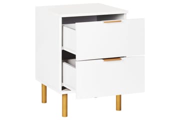 Sängbord Walpole Vitt, guld - Vitt, guld - Möbler - Bord & matgrupp - Avlastningsbord & sidobord - Sängbord & nattduksbord