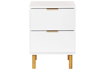 Sängbord Walpole Vitt, guld - Vitt, guld - Möbler - Bord & matgrupp - Avlastningsbord & sidobord - Sängbord & nattduksbord