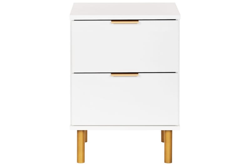 Sängbord Walpole Vitt, guld - Vitt, guld - Möbler - Bord & matgrupp - Avlastningsbord & sidobord - Sängbord & nattduksbord