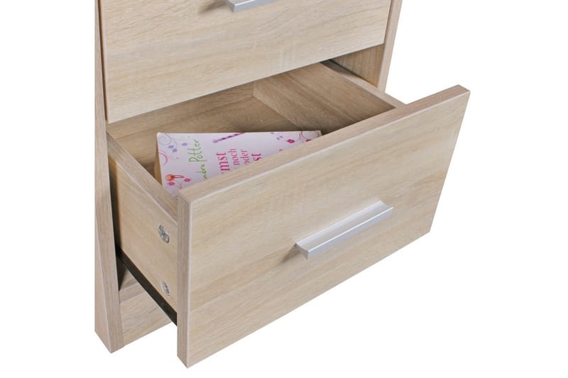 Sängbord Wohnling för resårbotten, 68 cm hög och 3 lådor i modern design Sonoma - Sonoma - Möbler - Bord & matgrupp - Avlastningsbord & sidobord - Sängbord & nattduksbord