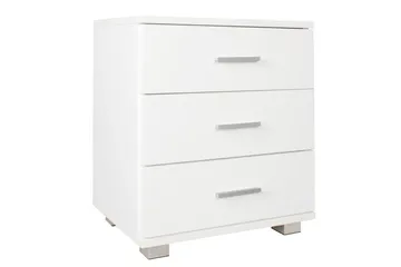 Sängbord Wohnling Klassisk Tillverkad av Spånskiva med 3 Lådor - Möbler - Bord & matgrupp - Avlastningsbord & sidobord - Sängbord & nattduksbord