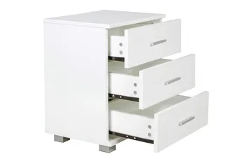 Sängbord Wohnling Klassisk Tillverkad av Spånskiva med 3 Lådor - Möbler - Bord & matgrupp - Avlastningsbord & sidobord - Sängbord & nattduksbord