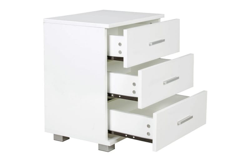 Sängbord Wohnling Klassisk Tillverkad av Spånskiva med 3 Lådor - Möbler - Bord & matgrupp - Avlastningsbord & sidobord - Sängbord & nattduksbord