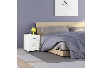 Sängbord Wohnling Klassisk Tillverkad av Spånskiva med 3 Lådor - Möbler - Bord & matgrupp - Avlastningsbord & sidobord - Sängbord & nattduksbord