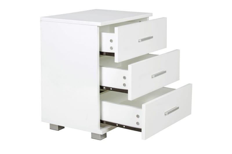 Sängbord Wohnling Klassisk Tillverkad av Spånskiva med 3 Lådor - Möbler - Bord & matgrupp - Avlastningsbord & sidobord - Sängbord & nattduksbord