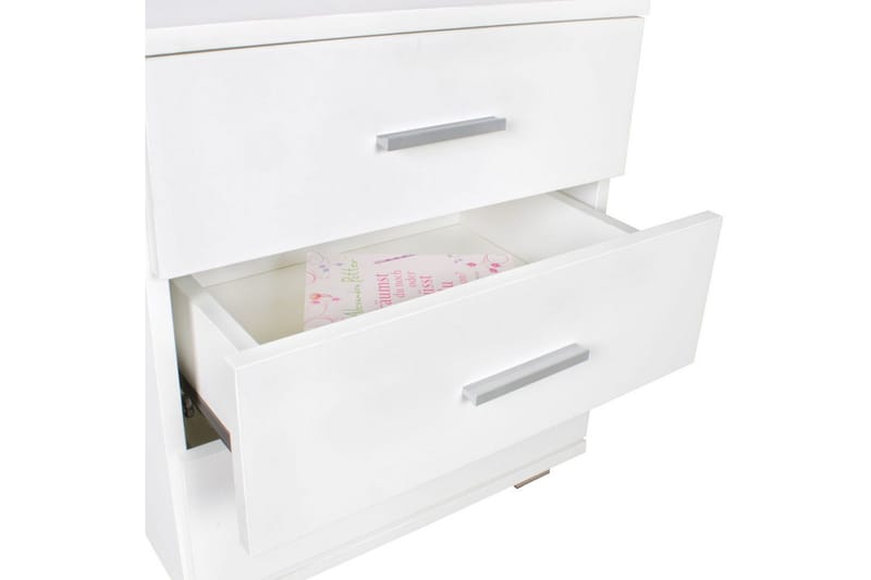 Sängbord Wohnling Klassisk Tillverkad av Spånskiva med 3 Lådor - Möbler - Bord & matgrupp - Avlastningsbord & sidobord - Sängbord & nattduksbord