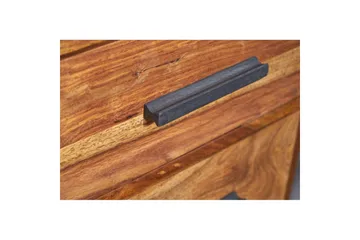 Sängbord Wohnling Massivt trä för kontinentalsängar med 2 lådor förvaringshylla lantlig stil - Möbler - Bord & matgrupp - Avlastningsbord & sidobord - Sängbord & nattduksbord